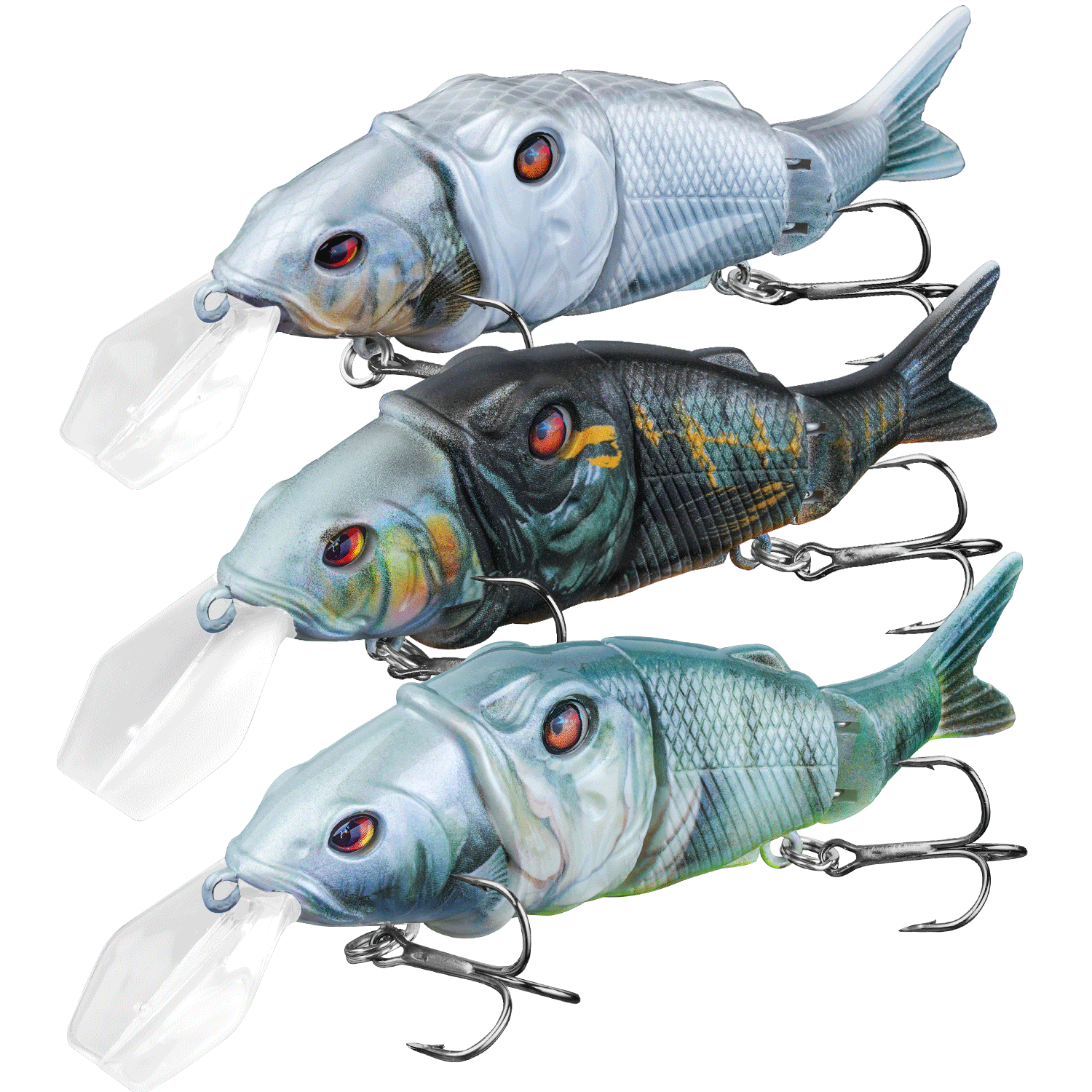 HANDING M1 Metal Jointed Swimbait - Multi-jointed shallow water fishing lure