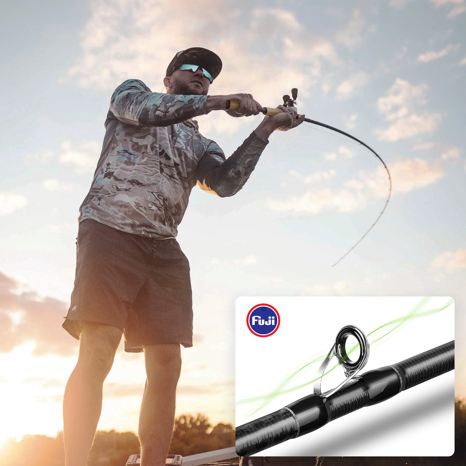 Handing Magic L Two Pieces casting fishing rod uses Fuji Guides
