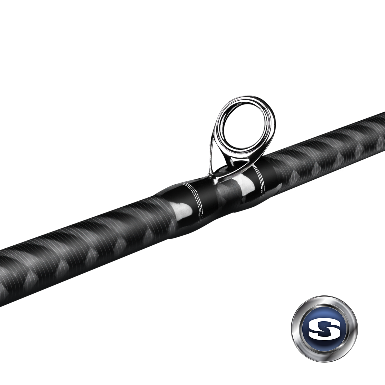 HANDING Serenity One Piece Casting Rod detail, fishing rod guide and carbon fiber