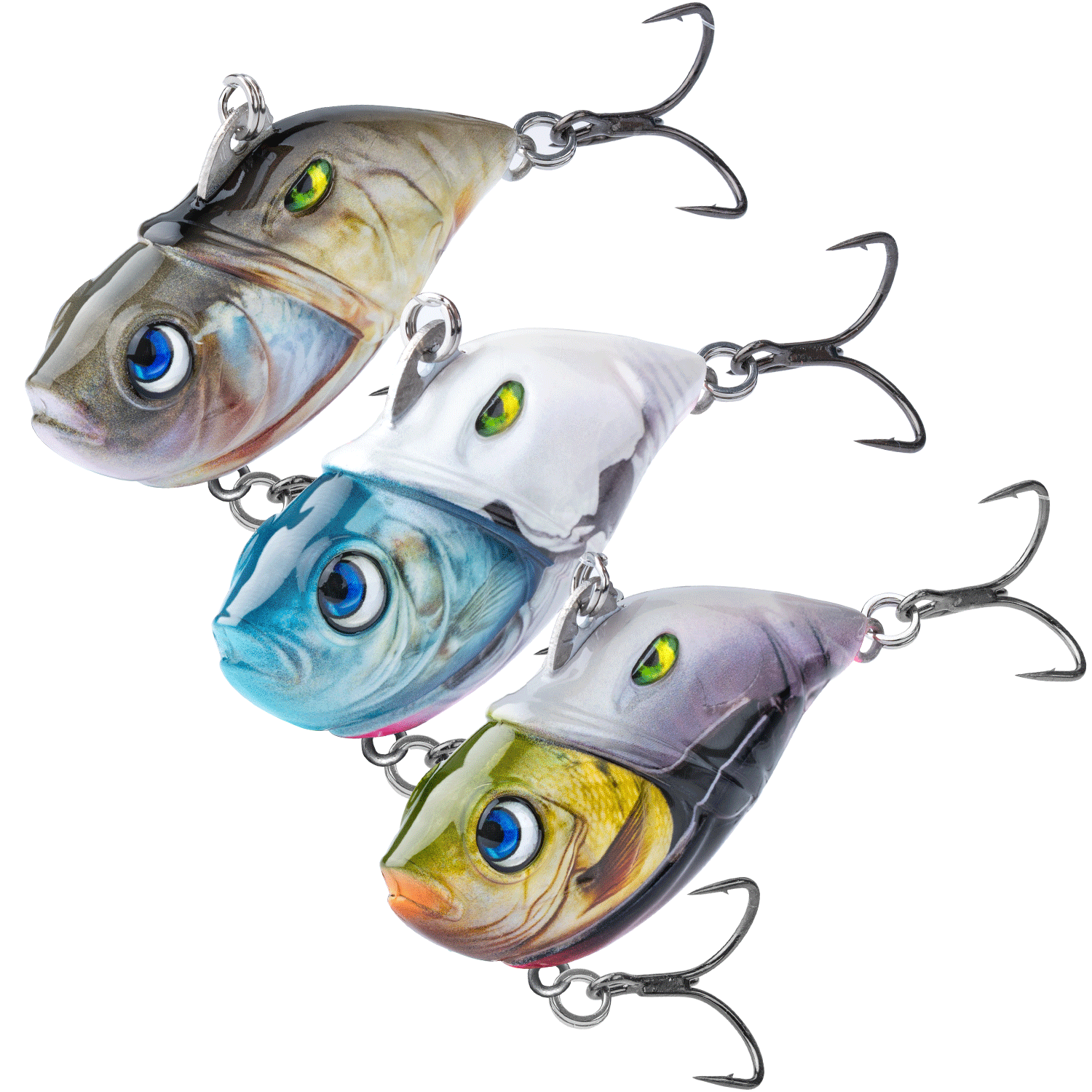 HANDING M1 Rattling Lipless Crankbait - Close up of multiple color options