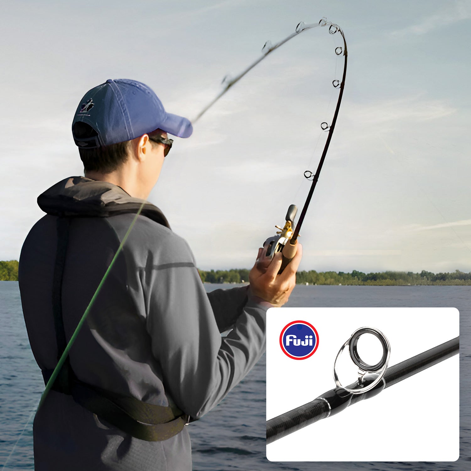 HANDING Magic L Ultra-Light two pieces casting fishing rod uses fuji guides