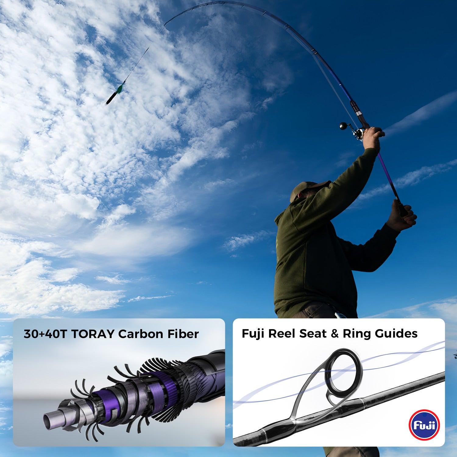 HANDING FISHING Cruiser Shadow Saltwater Casting Rod Built with Fuji & Toray components