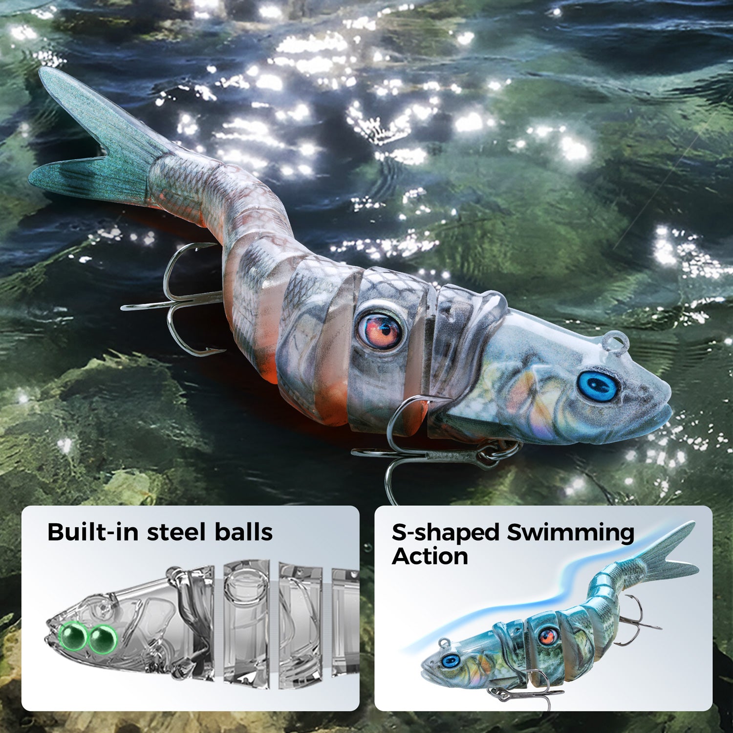 HANDING 8-Segment Swimbait Fishing Lure