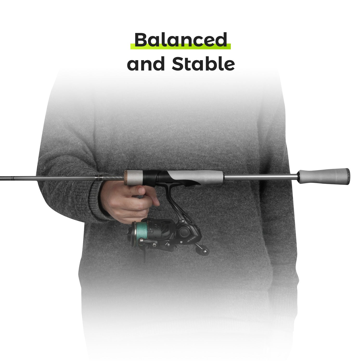 handing fishing pioneer bass two pieces spinning rod