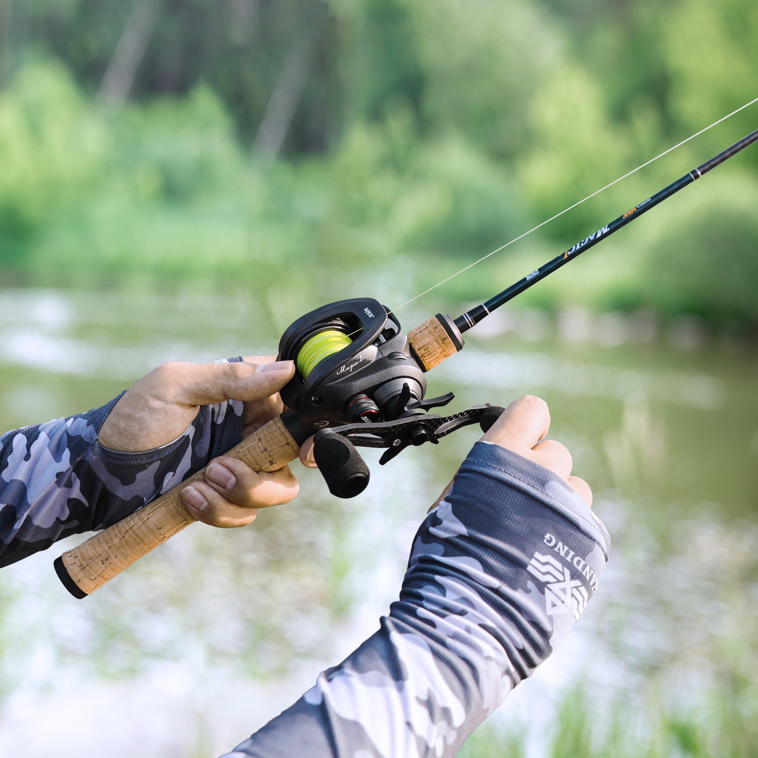 HANDING Magic L Ultra-Light two pieces casting fishing rod is comfortable in use,excels in finesse fishing.