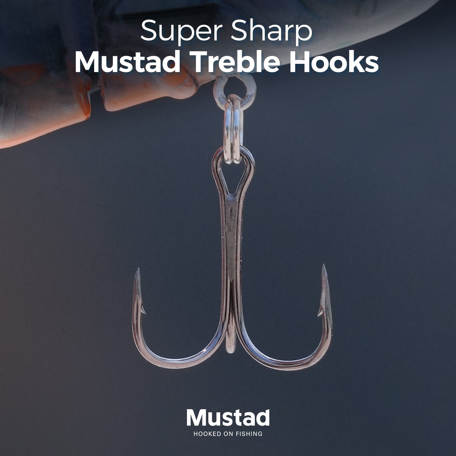 Mustad treble hook for fishing lure - super sharp