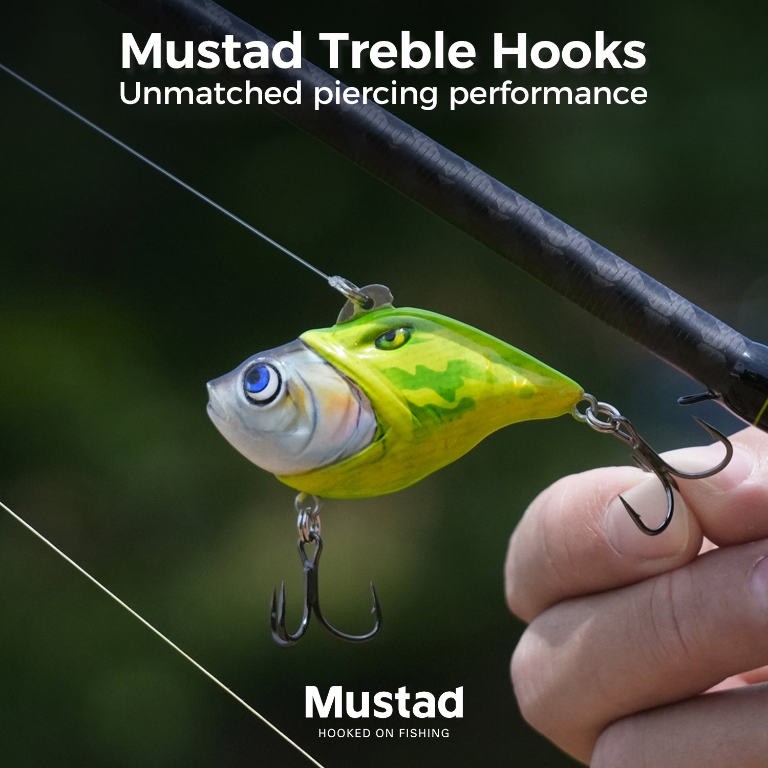 HANDING M1 Rattling Lipless Crankbait with Mustad hooks for ultimate performance