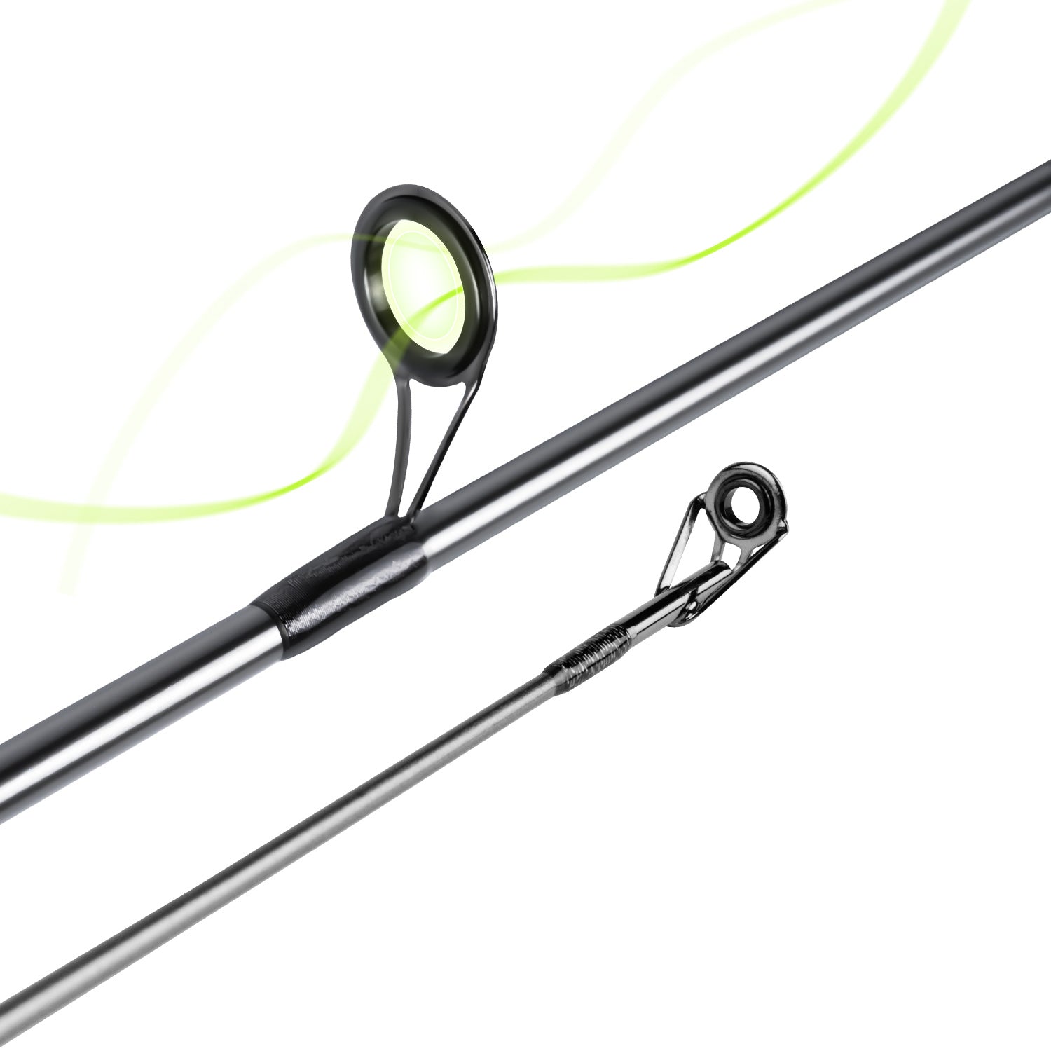handing fishing pioneer bass two pieces spinning rod
