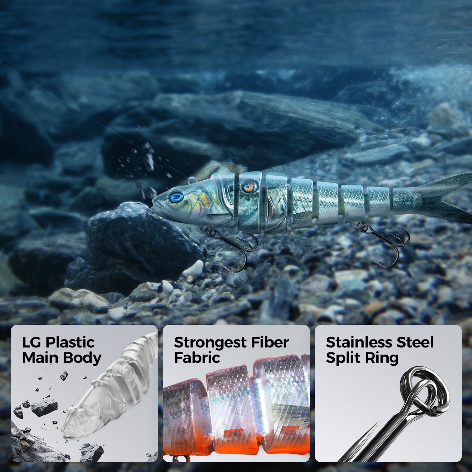 HANDING 8-Segment Swimbait Fishing Lure