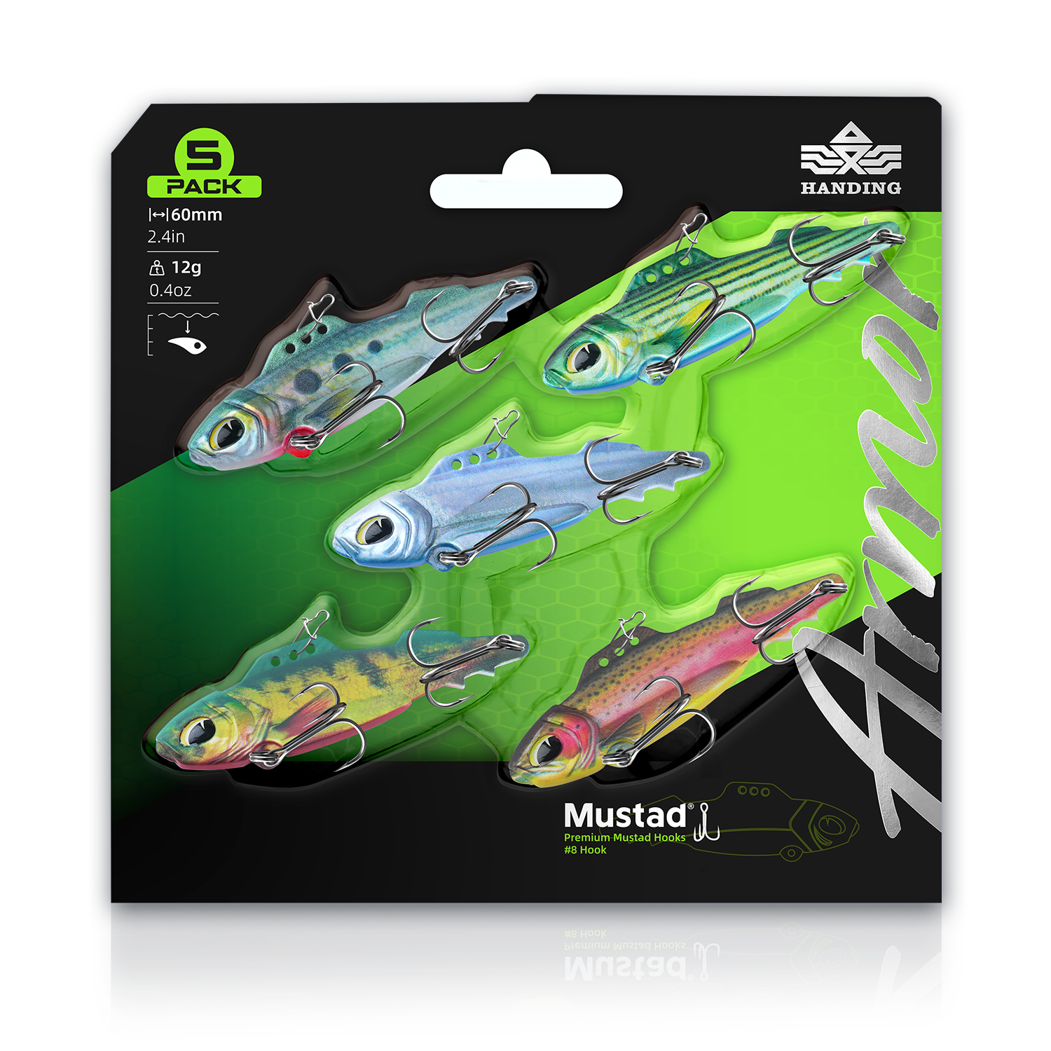 HANDING Armor Blade Bait 5-pack with Mustad hooks