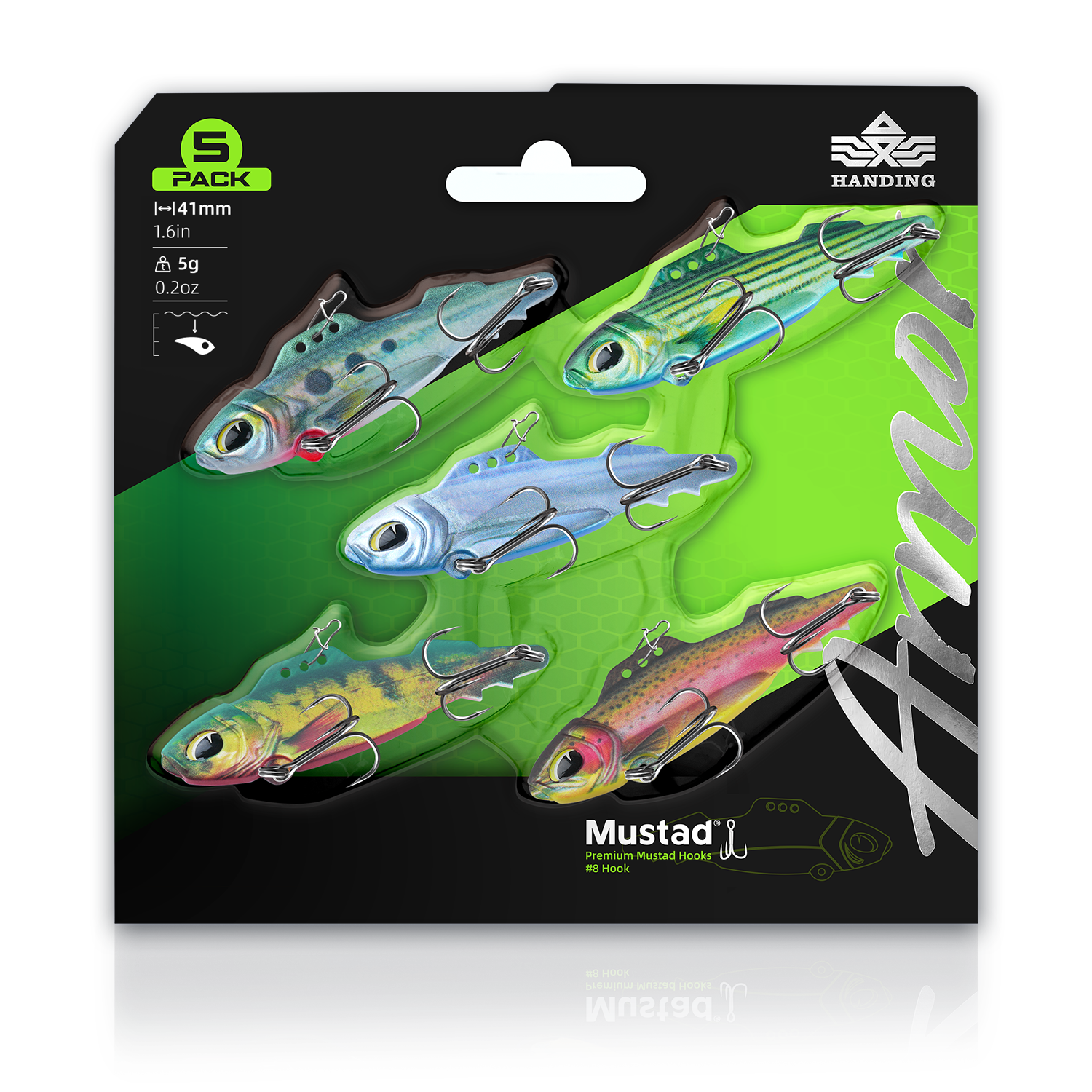 HANDING Armor Blade Bait 5-Pack with Mustad Hooks