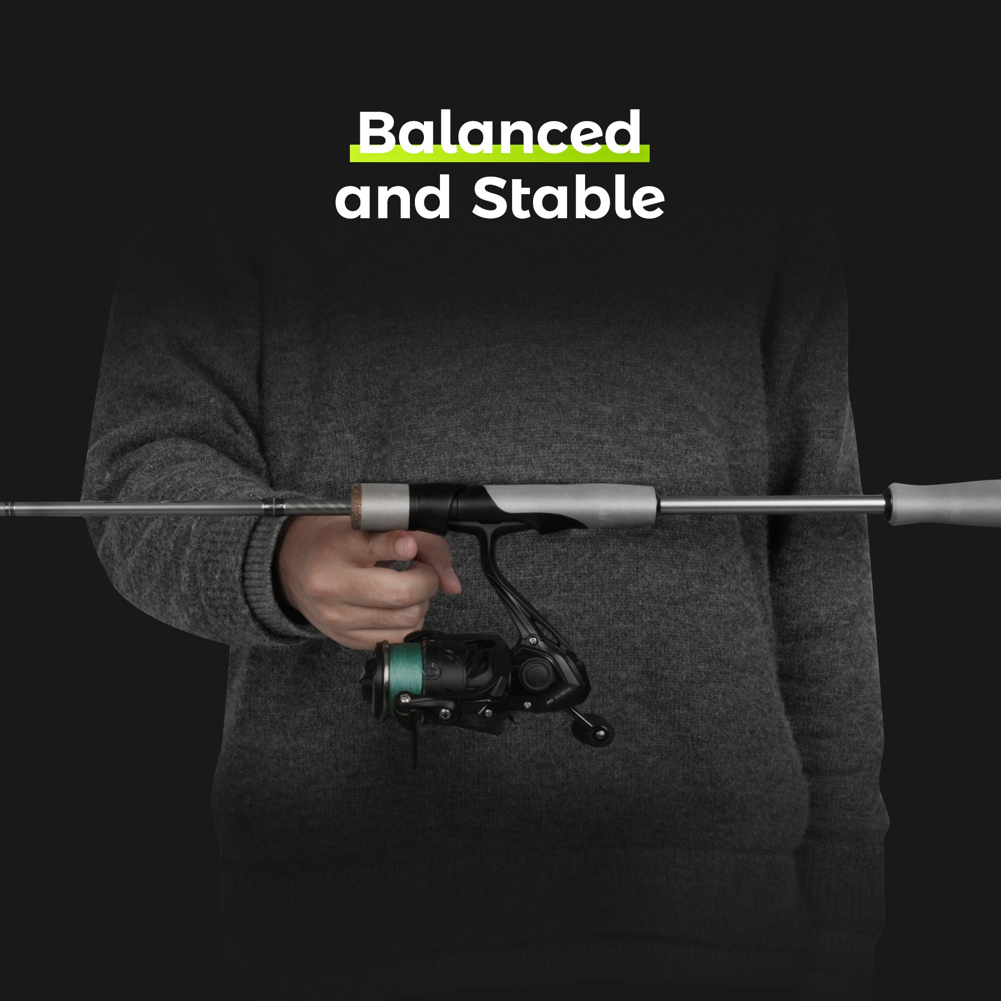 handing pioneer bass spinning rod Balanced & Stable Build