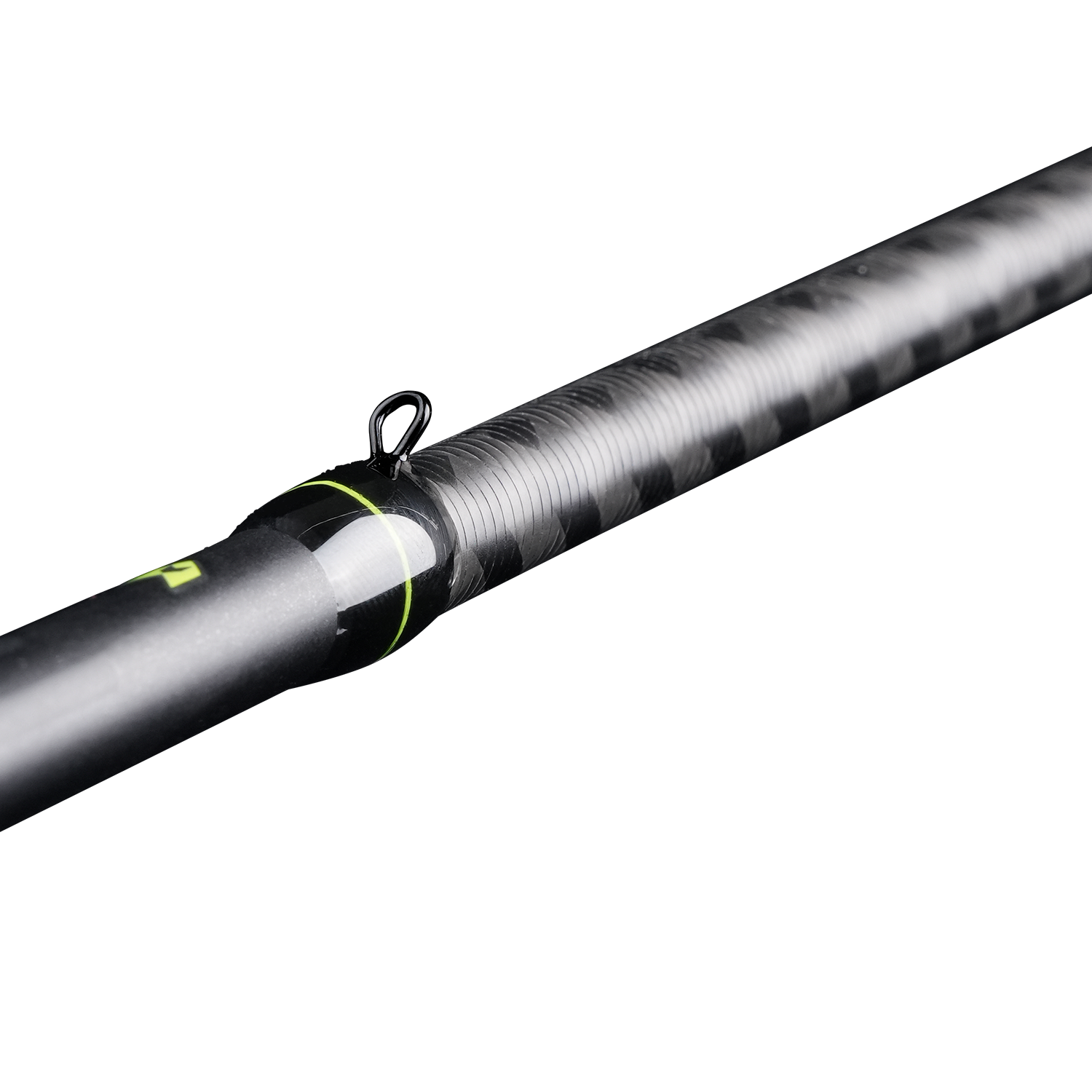 HANDING M1 Spinning Rod detail: Guide and carbon fiber weave