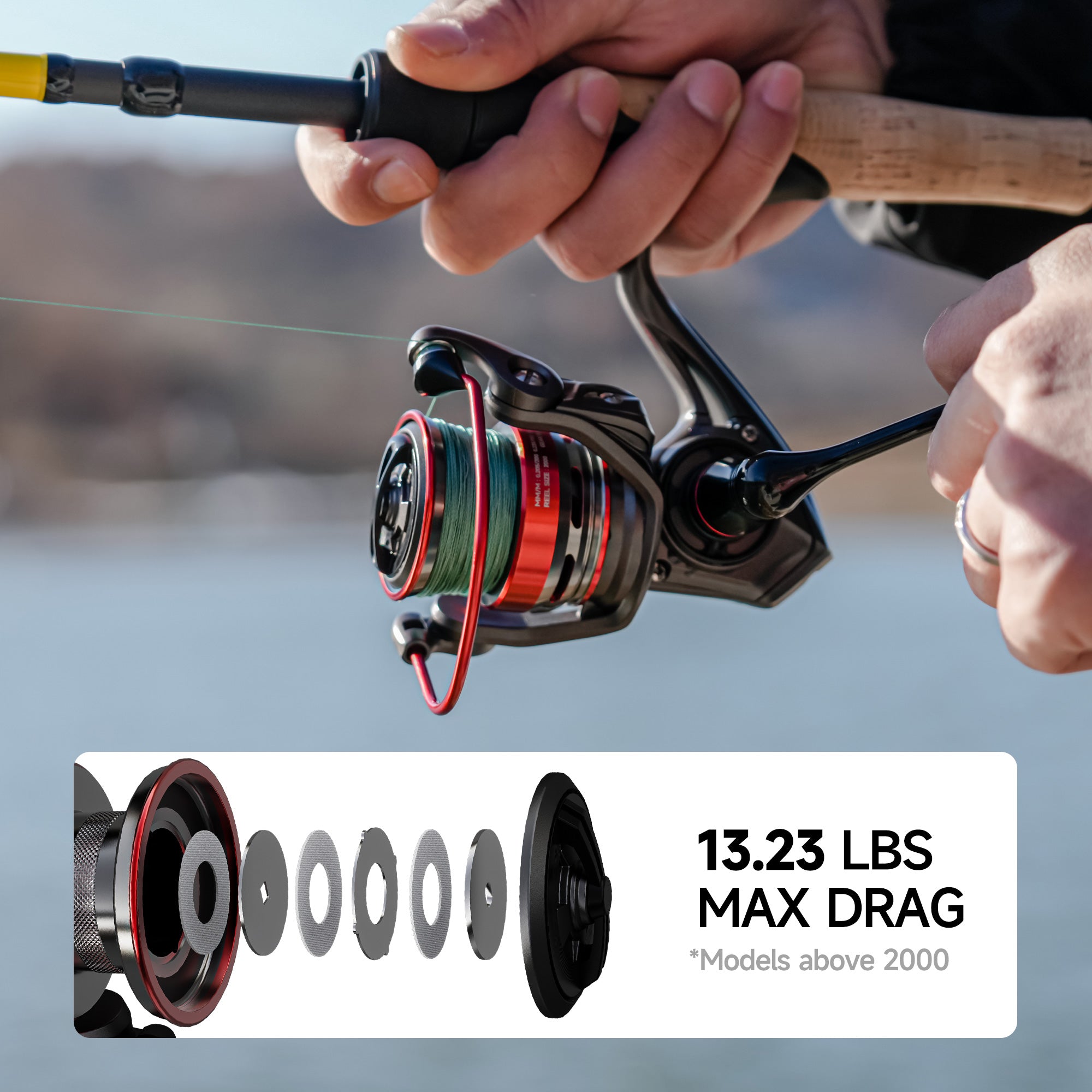 M1 Elite Spinning Reel 13.23 lbs Max Drag