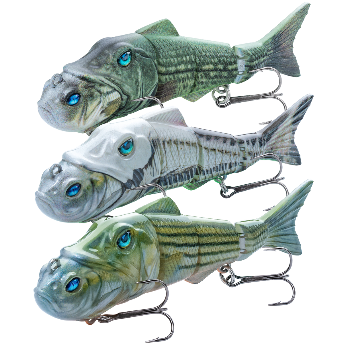 fish with built in lure Robotic Fishing The AngryJaws multi HANDING M1 Metal Jointed Swimbait