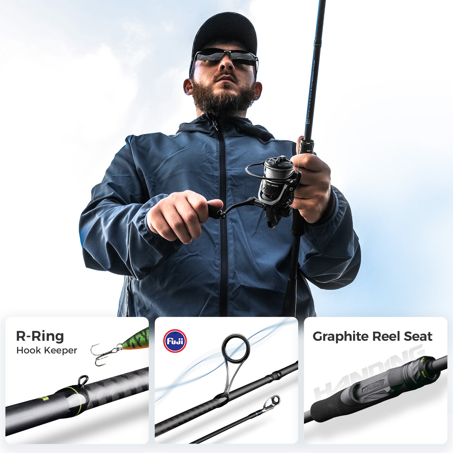HANDING M1 BFS casting spinning rod use Premium Components