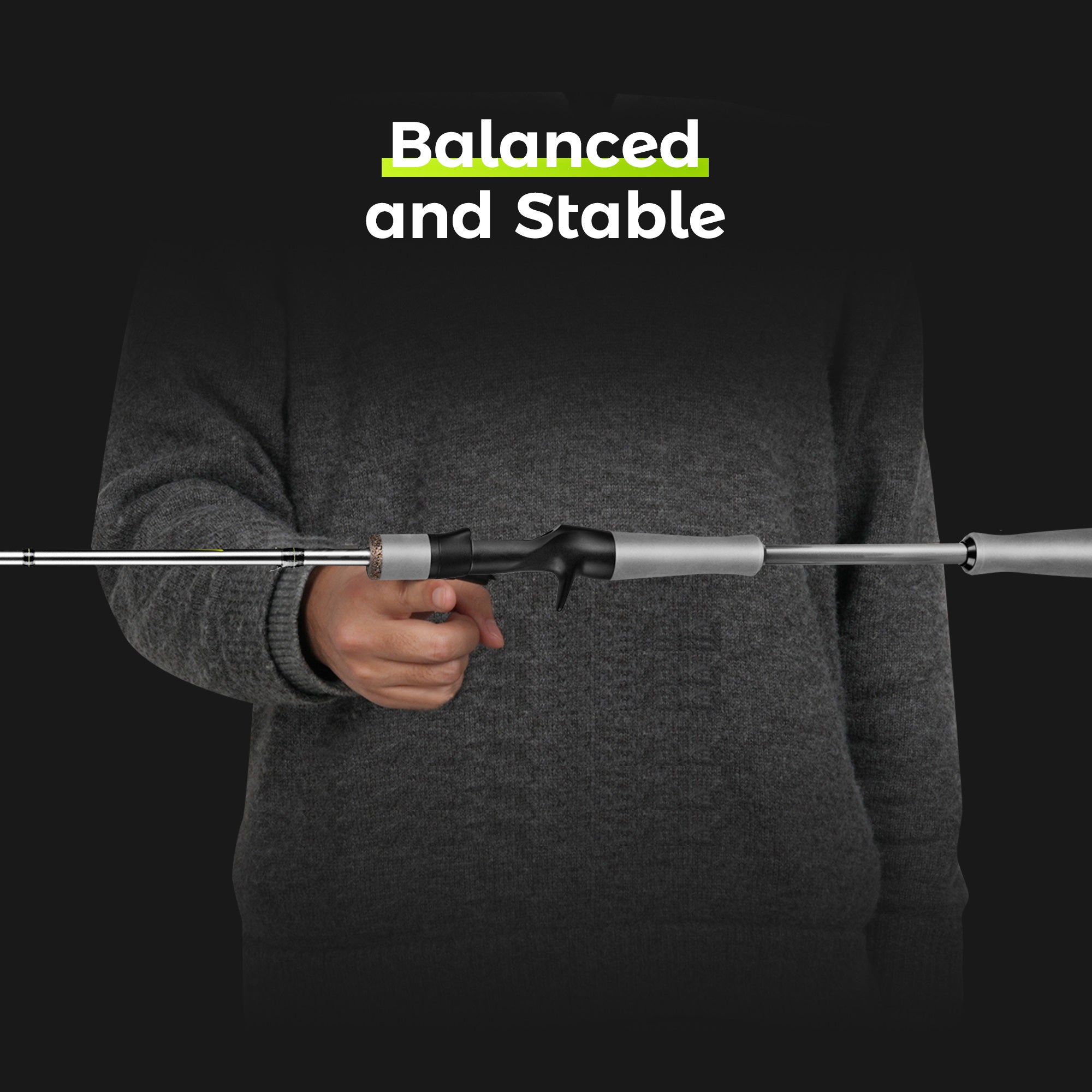 pioneer bass casting rod balanced and stable design