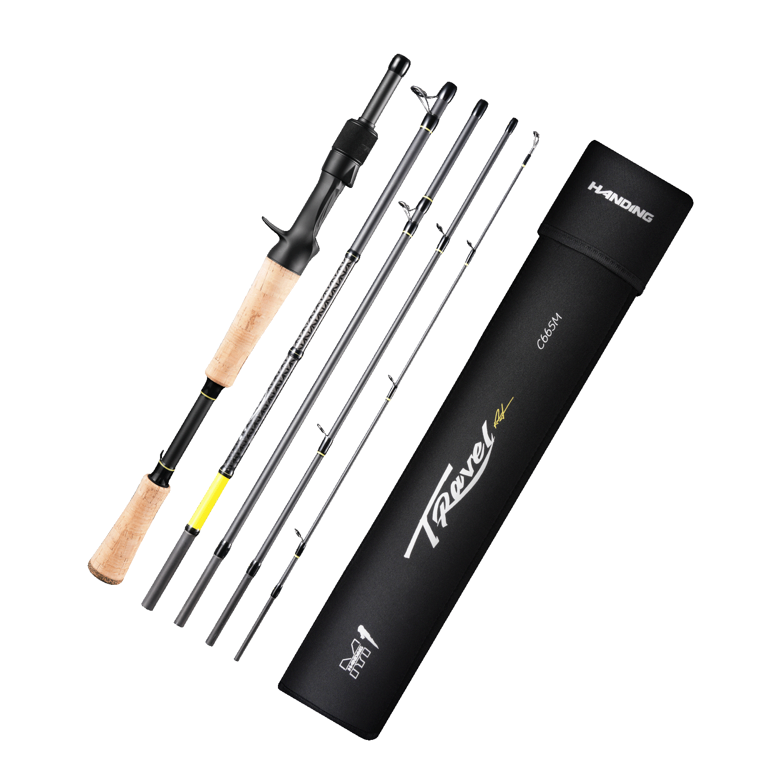 M1 Travel ishing Rod | Compact 5-Piece Baitcasting Rod for Bass